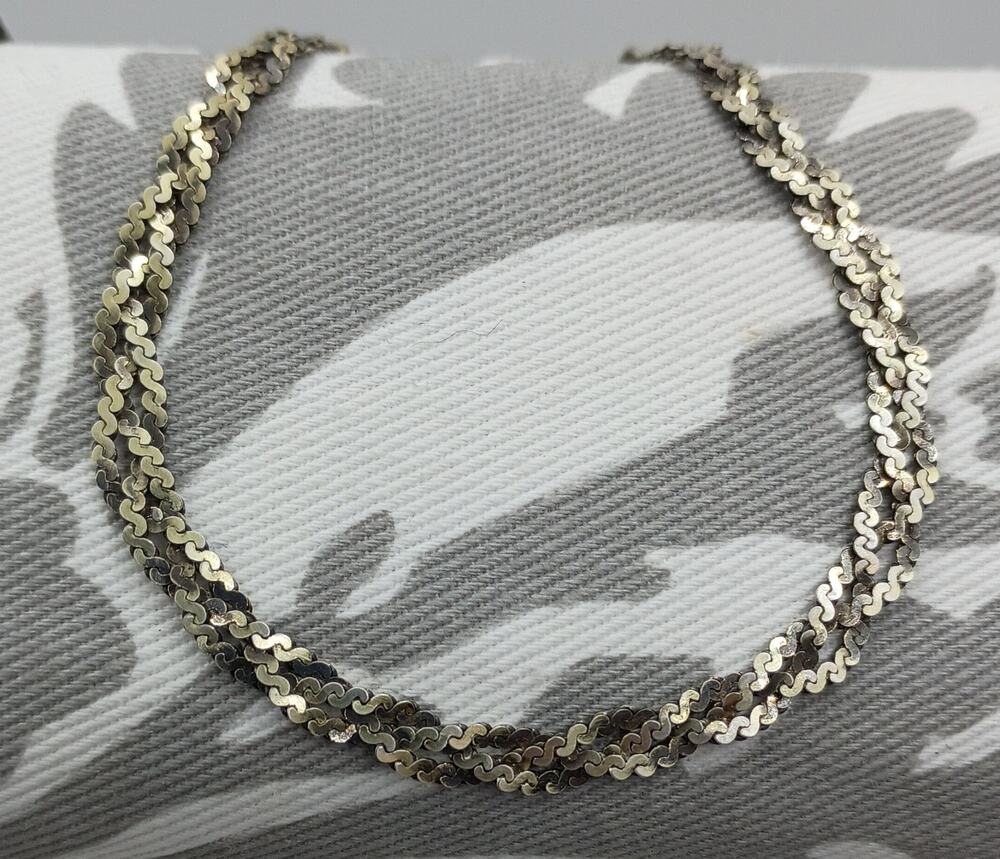 Vintage Sterling Silver 925 Italy Multi-Strand Bracelet – 7"